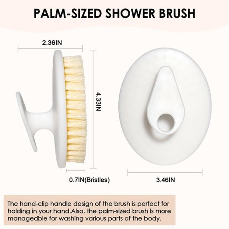 INNERNEED PP Shower Brush Body Exfoliating Scrubber, for Deep Clean Body Wash, Cellulite Treatment, Lymphatic Drainage and Blood Circulation Improvement (Pack of 4)