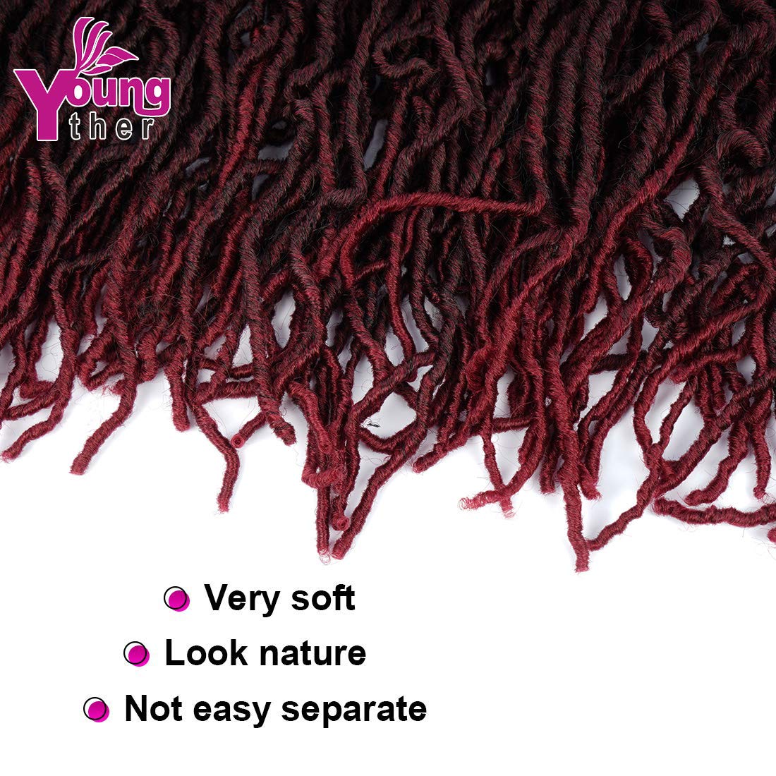 6 Packs New Faux Locs Crochet Hair Most Natural 24 inch New Soft Locs Crochet Hair New Goddess Locs Crochet Hair for Black Women (24 inch 6packs, Mbug)