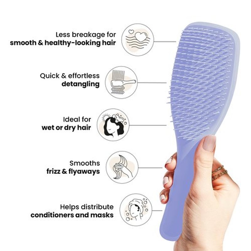 Tangle Teezer Ultimate Detangler Hairbrush for Wet & Dry Hair, Eliminates Knots & Reduces Breakage for All Hair Types, Sweet Lavender