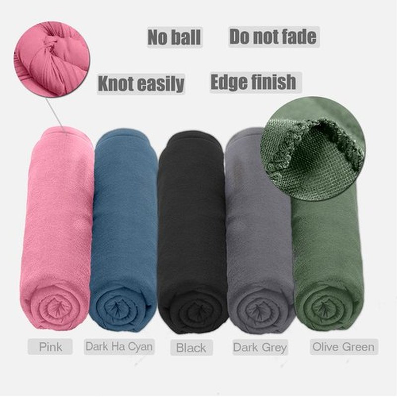 ZRQ 5 Pieces Stretch Jersey Turbans Headwrap Scarf for Black Women Fashion Headwear Boho Extra Long Scarf Soft Breathable Easy Knot Hijab Tie (Black,Pink,Olive Green,Deep Ha Tsing,Dark Grey)