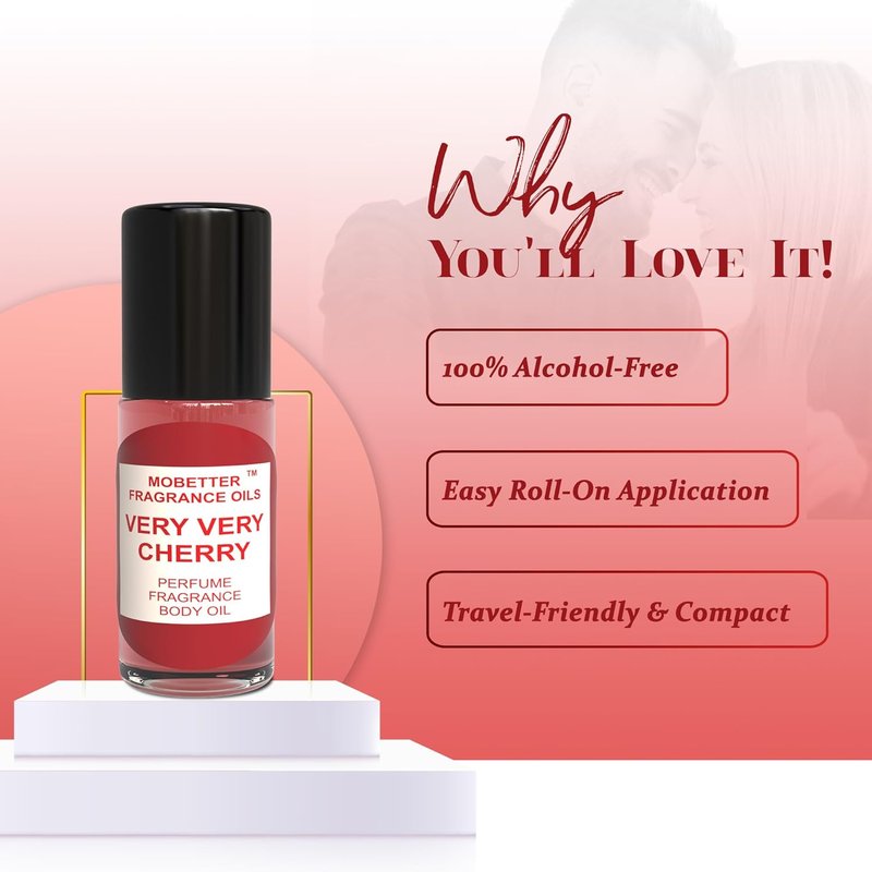 Very Very Cherry Fragrance Oil - Unisex Perfume Body Oil | 1 Oz