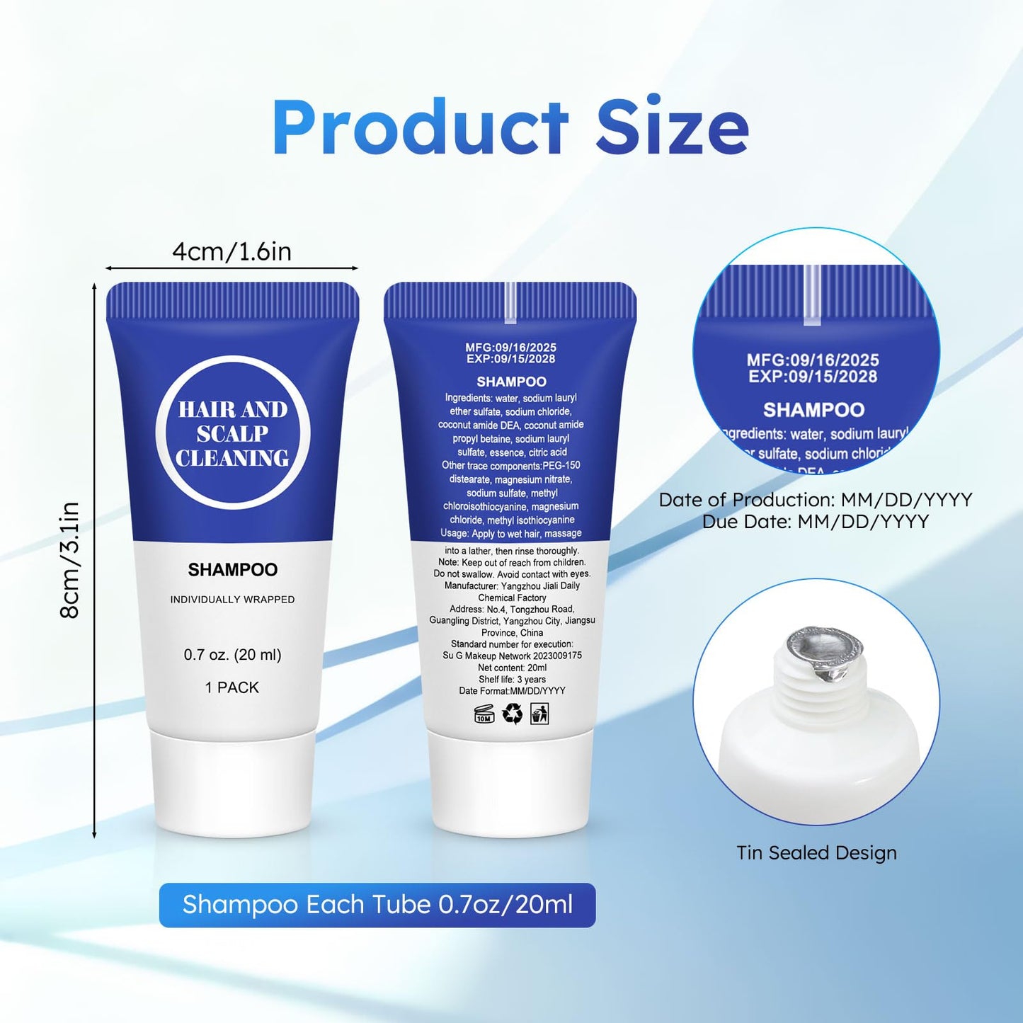 RSQAZQ Travel Size Shampoo, Mini Shampoo Gel Set, Individually Wrapped Bulk, Trial Sample Small Single Use Toiletries Amenities Kit for Men & Women for Hotel/Camping/Homeless 0.7 Fl Oz (Pack of 30)