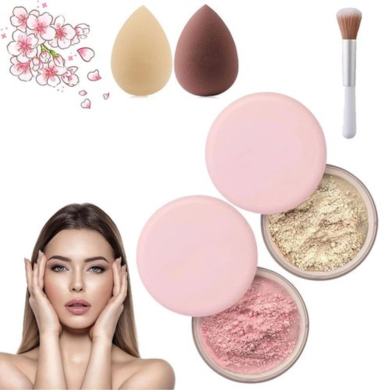 Luminance Milano Pink Powder, Luminance Milano Powder, Luminance Powder, Lightweight, Breathable, Vegan Formula, Waterproof Setting Powder for All Skin Tones (2pcs B, 0.2 Ounce (Pack of 1))