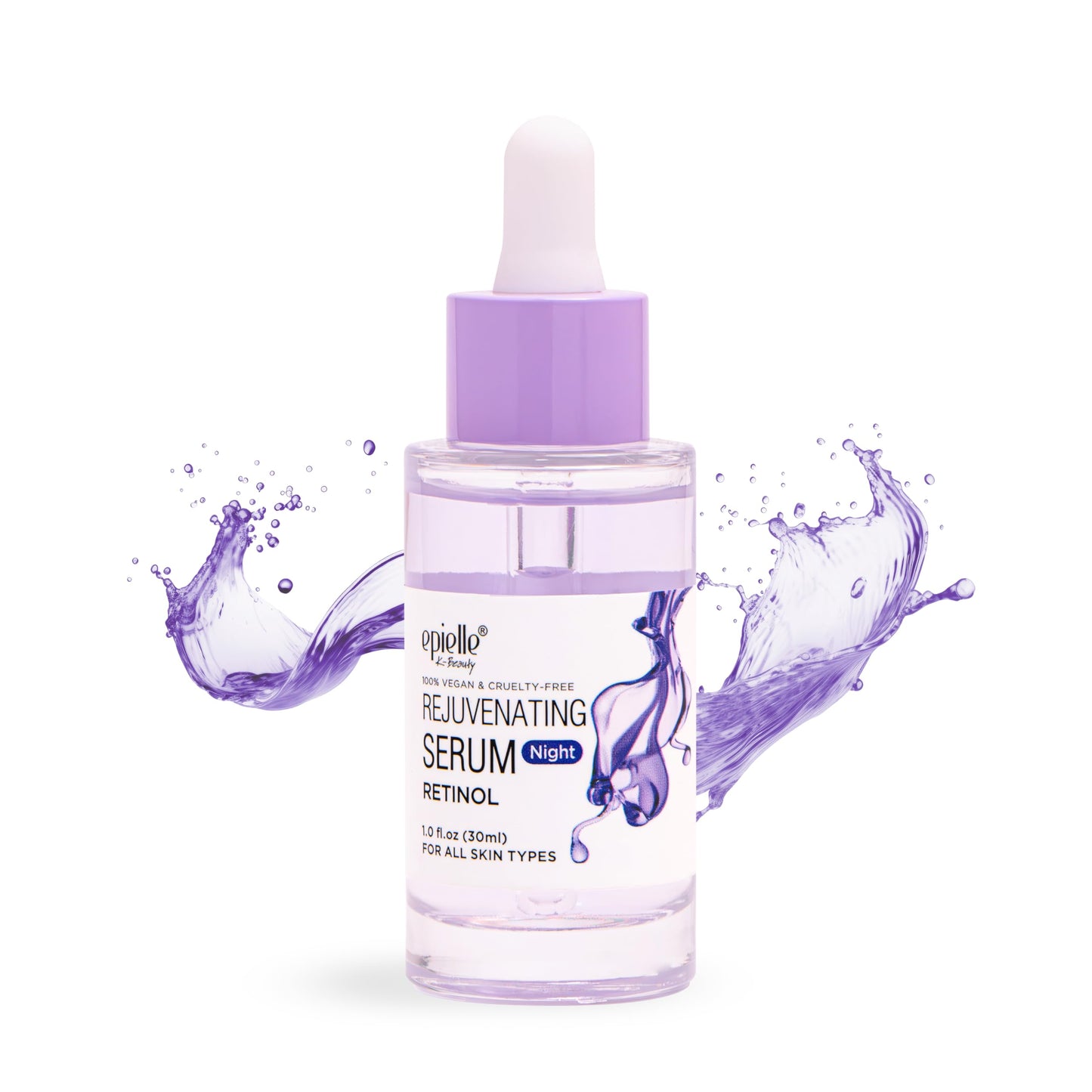Epielle Retinol Night Serum | Repair, Renew | Targets Fine Lines and Wrinkles | For All Skin Types | 1 Fl Oz | Korean Skincare