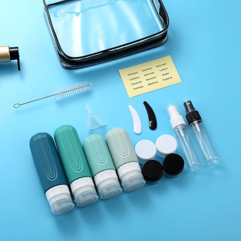 Mrsdry 16 Pack Travel Bottles for Toiletries, TSA Approved Silicone Travel Containers jar for Toiletries, Leak Proof Refillable Liqus Shampoo And Conditioner Travel Essentials toiletry Bottles