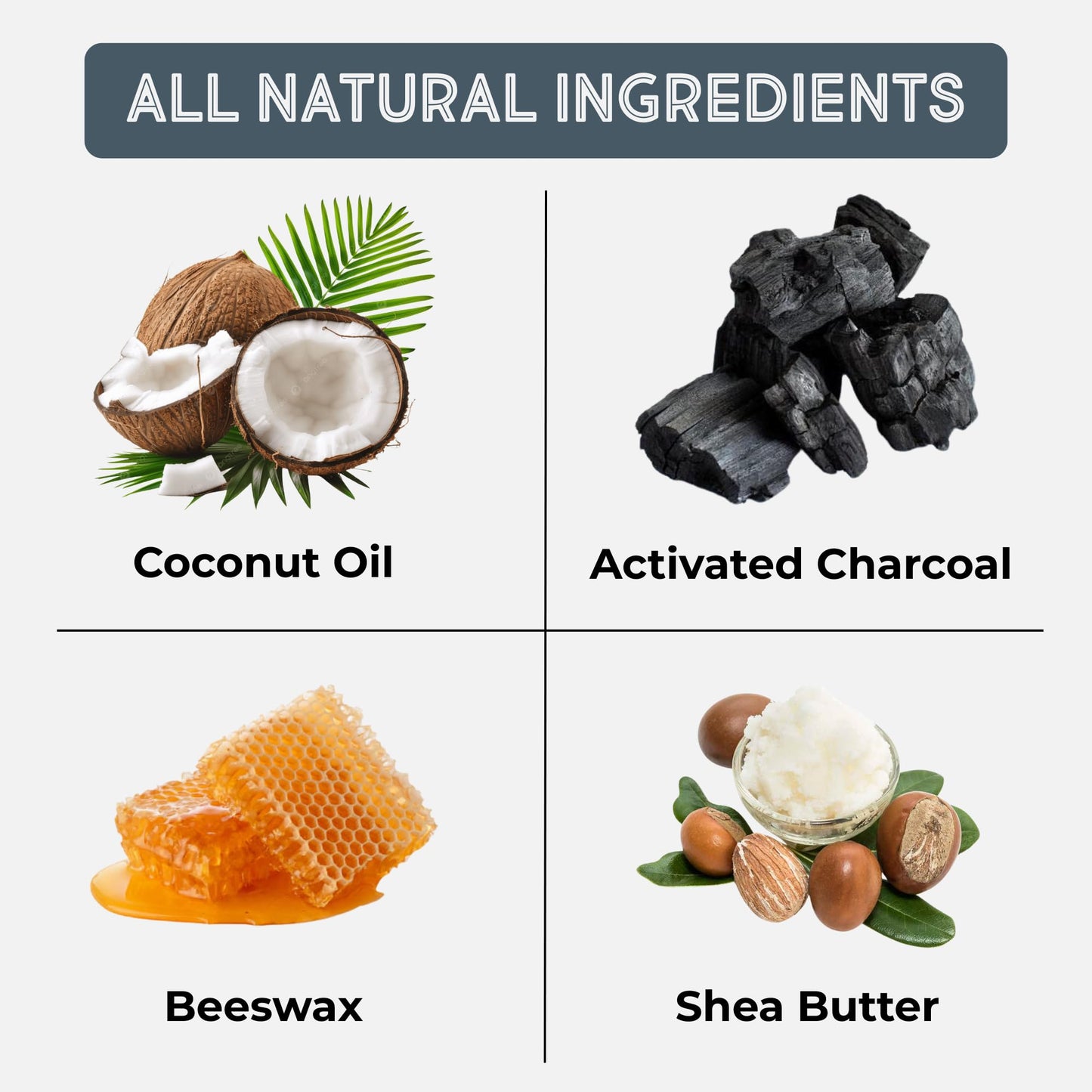 Natural Soap Bar with Beeswax, Charcoal & Shea Butter - Made in USA | Cold Process All Natural Soap Bar for Face, Body & Hands | Deep Cleansing Bar Soap with Coconut for Gentle, Moisturizing Care