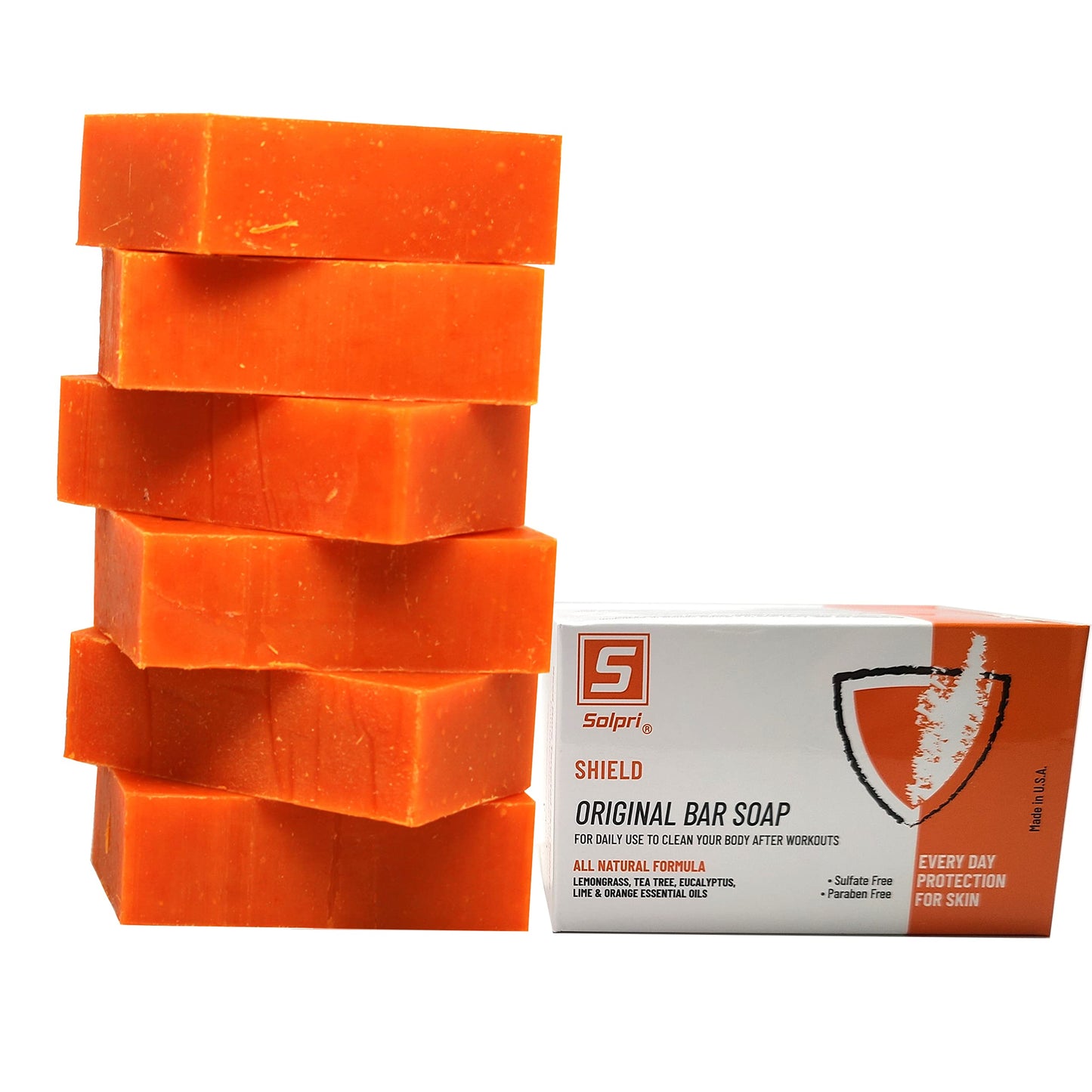 Solpri Athlete's Lemongrass & Tea Tree Soap Bar – 4 oz (6 Pack)
