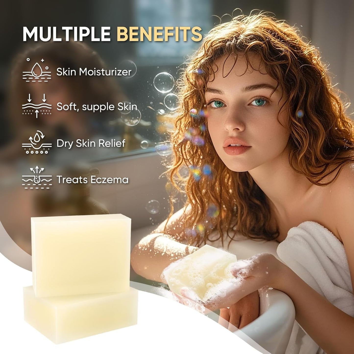 femani Beef Tallow Soap Bar - All Natural and Organic Grass Fed Tallow Soap Unscented - Moisturizes, Soothes, Hydrates Face & Body Wash Great for Itchy, Dry, Sensitive Skin, 4 oz