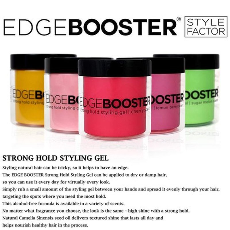 Edge Booster Style Factor Strong Hold Styling Gel, 16.9 Ounce (Sweet Peach)