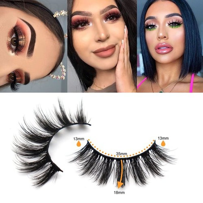 Veleasha Lashes Spiky False Eyelashes 100% Handmade Eyelashes Fluffy Fake Lashes Volume Fake Eyelashes Dramatic Look 5 Pairs Pack (3D07)