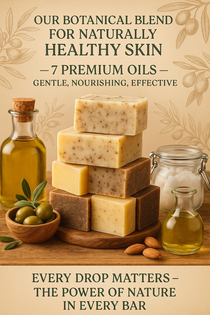GemTii Turmeric & Nettle Soap Bar | Premium Cold Processed | Handcrafted | Natural Ingredients | Made in USA | Gentle Nourishing Face & Body Bar