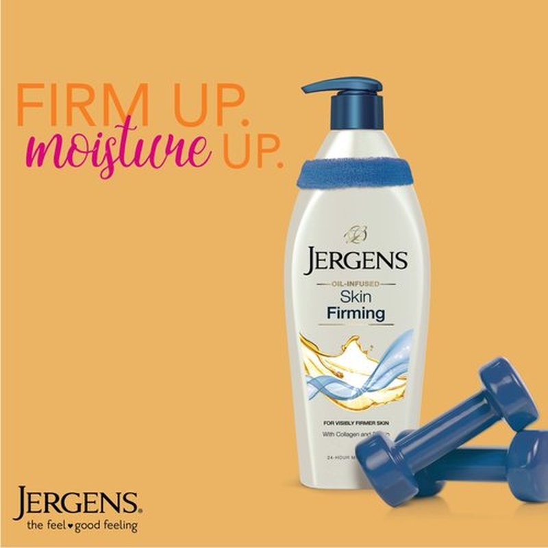 Jergens Original Scent Dry Skin Lotion, Body and Hand Moisturizer for Long Lasting Skin Hydration & Skin Firming Body Lotion for Dry to Extra Dry Skin, Skin Tightening Cream with Collagen