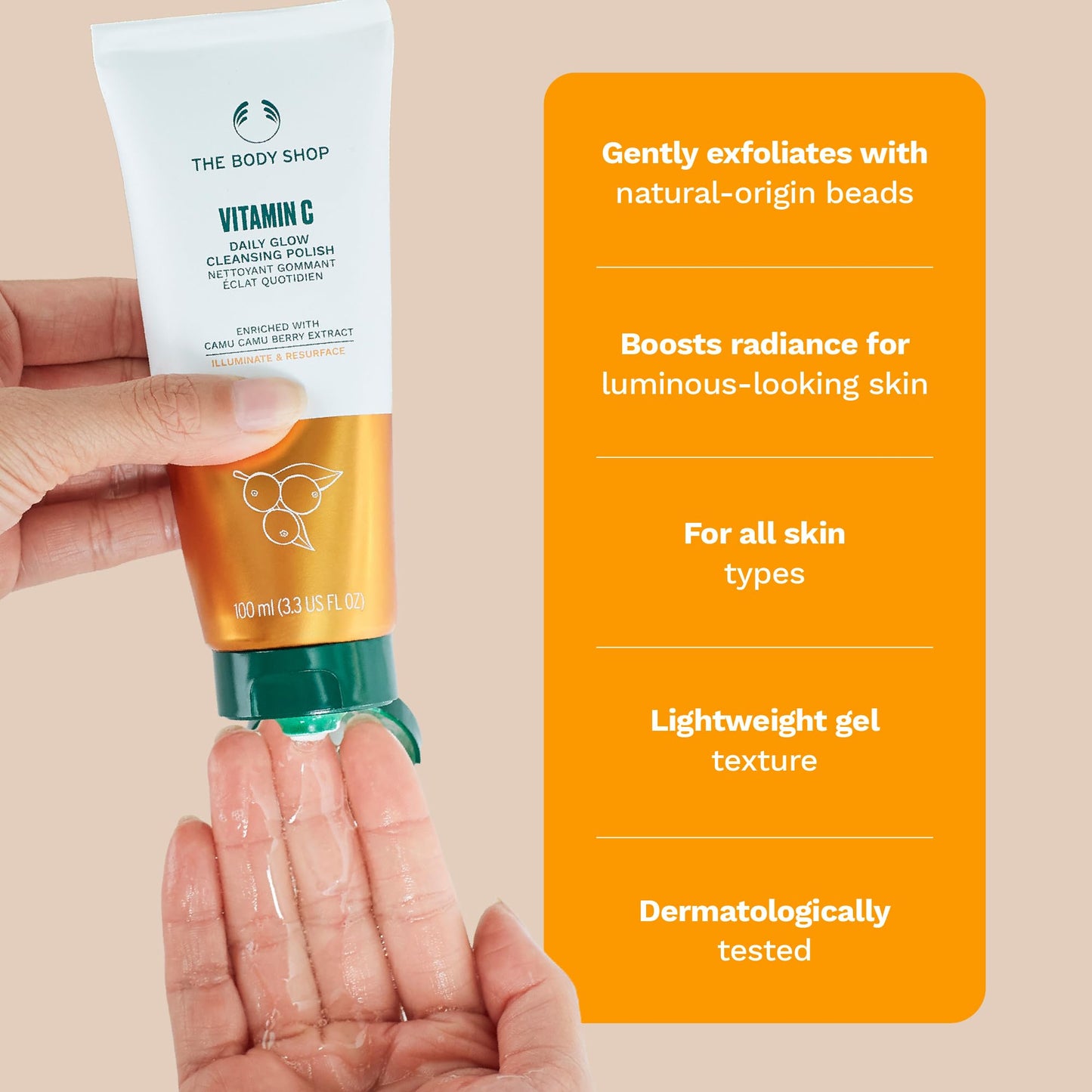The Body Shop Vitamin C Daily Glow Cleansing Polish, 4.2 Ounce