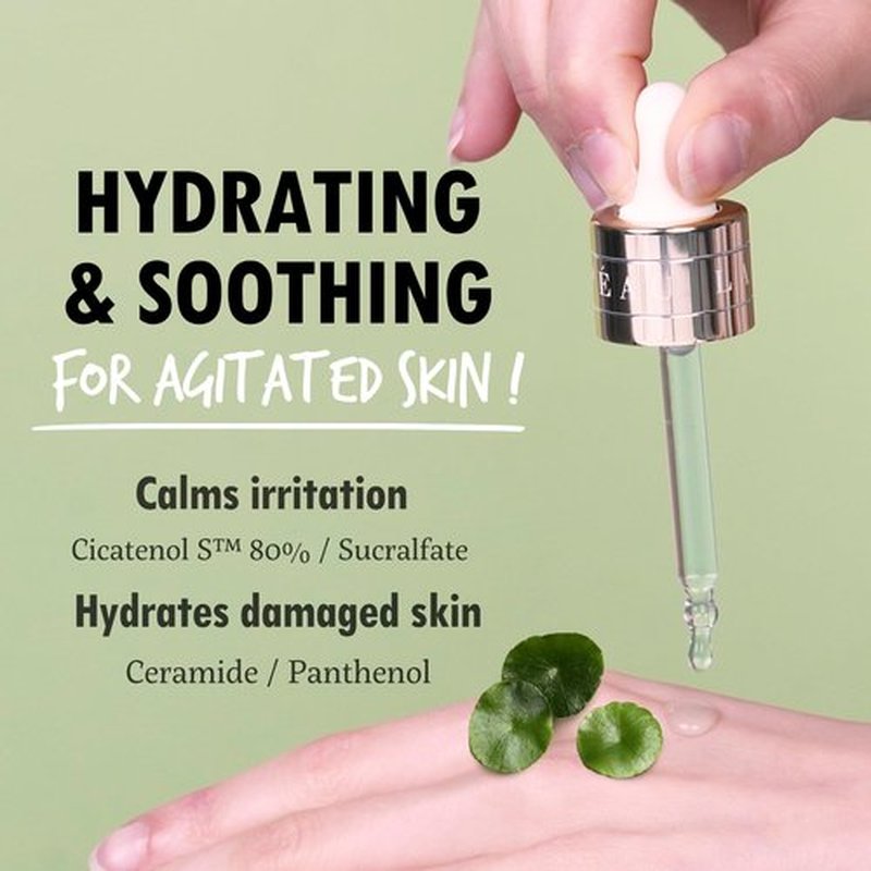 POUR LA PEAU Calming Cica Serum | Centella Asiatica Serum for Face | Organic Face Moisturizer Centella Ampoule | Hypoallergenic & Hydrating Face Serum Korean Skin Care Products (1.01 Fl. Oz)