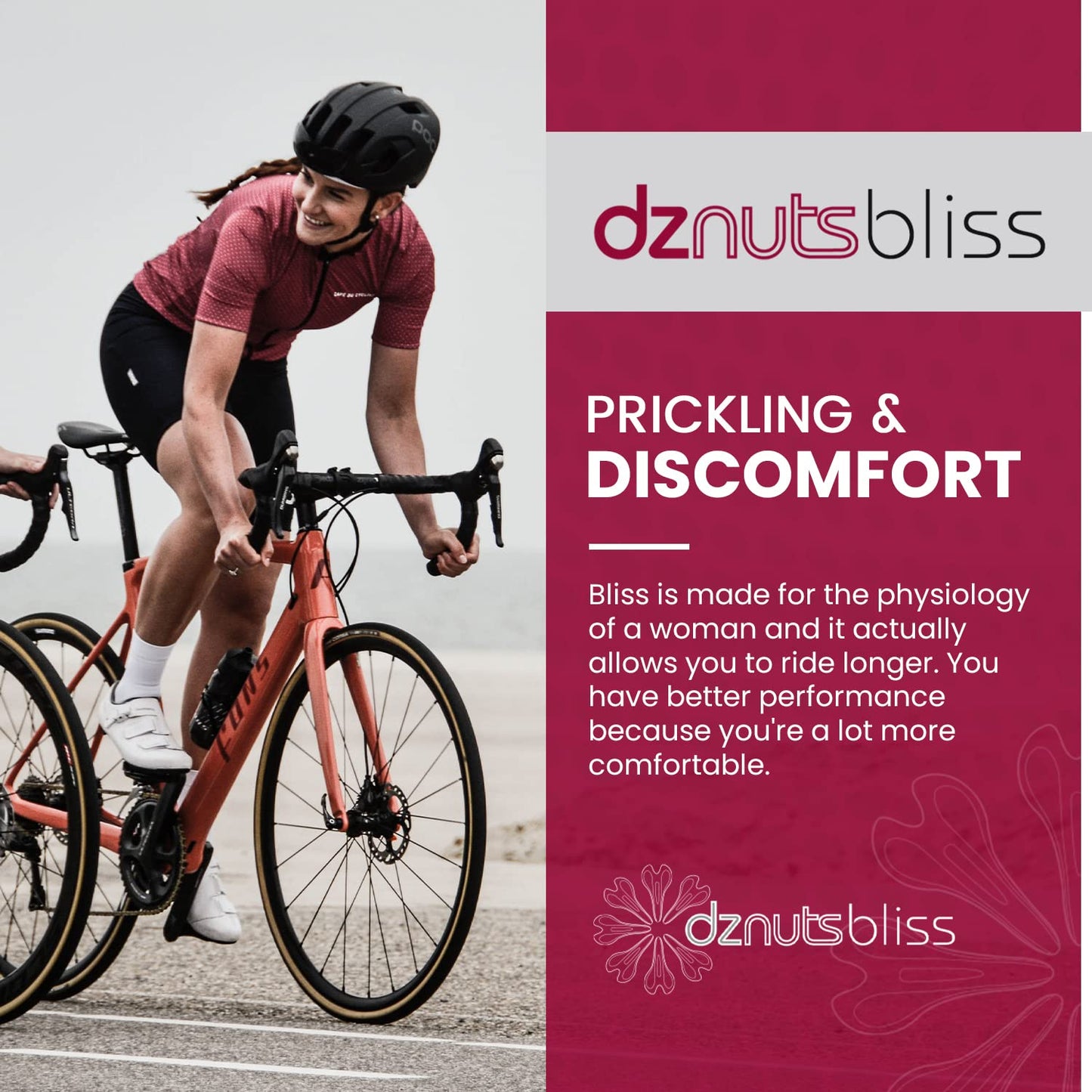 dznuts - Women’s Bliss Chamois Cream with InHeat Embrocation Cream for Cold Weather (Medium Heat)