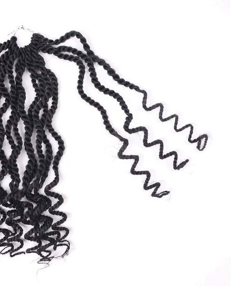8 Packs Crochet Senegalese Twist Hair Pre Looped 10 Inch Crochet Twist Hair for Black Women Kinky Twists Crochet Hair Short Crochet Braids with Curly Ends (10 Inch,2)