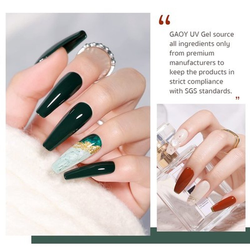 GAOY 23 Pcs Fall Gel Nail Polish Kit, Brown Colors UV Gel Nail Polish Set with Glossy & Matte Top Coat and Base Coat for Nail Art Home DIY Gel Nail Kit