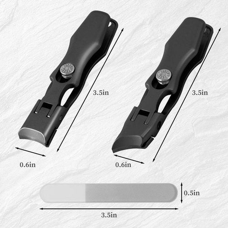 Lux German Grip Nail Clippers for Men, Ultra Wide Jaw Opening Nail Clippers for Nail Strengthener and Growth, Big Cuticle Remover Nail Clippers, Professional Fingernail Clippers Clippers with Catcher