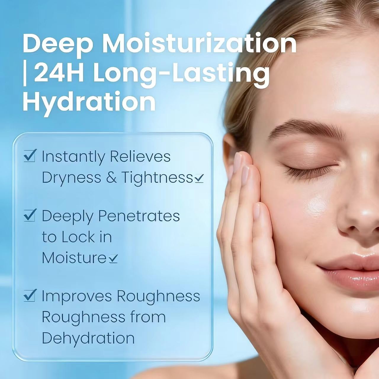 MegustaMe Hydrating Hyaluronic Acid Serum with 3 Ceramides, Vitamin B5 & Niacinamide - Paraben-Free, Replenishes Hydration for Smoother, Softer Skin - 1 Fl Oz (30ml)
