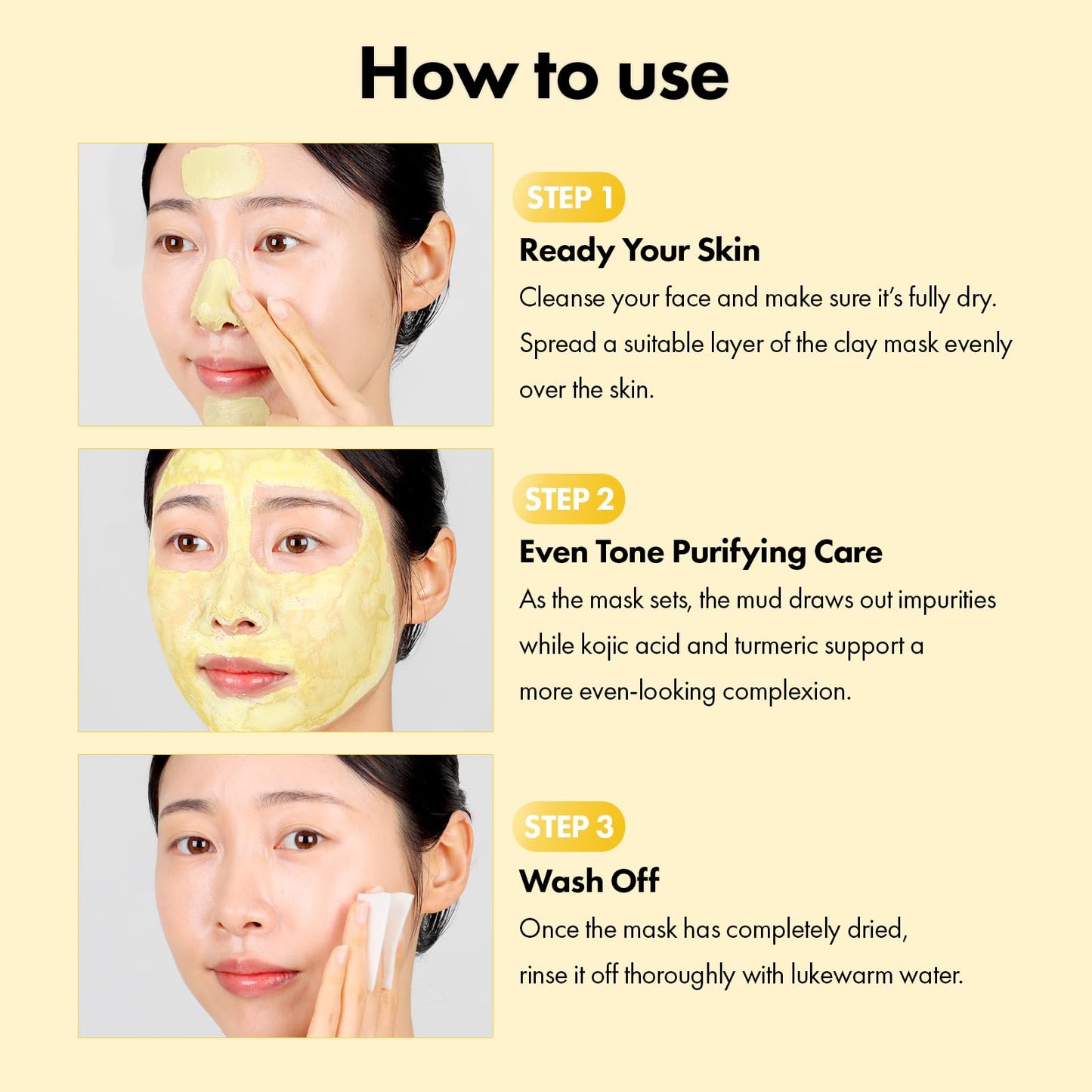 TOSOWOONG Kojic Acid Turmeric Mud Mask, Dark Spot & Blackhead Cleanser with Vitamin C, Niacinamide, Arbutin, Pore Cleaner, Clear Skin, Cooling Quick Dry Formula Face mask, Korean Skincare,100g/3.52oz.