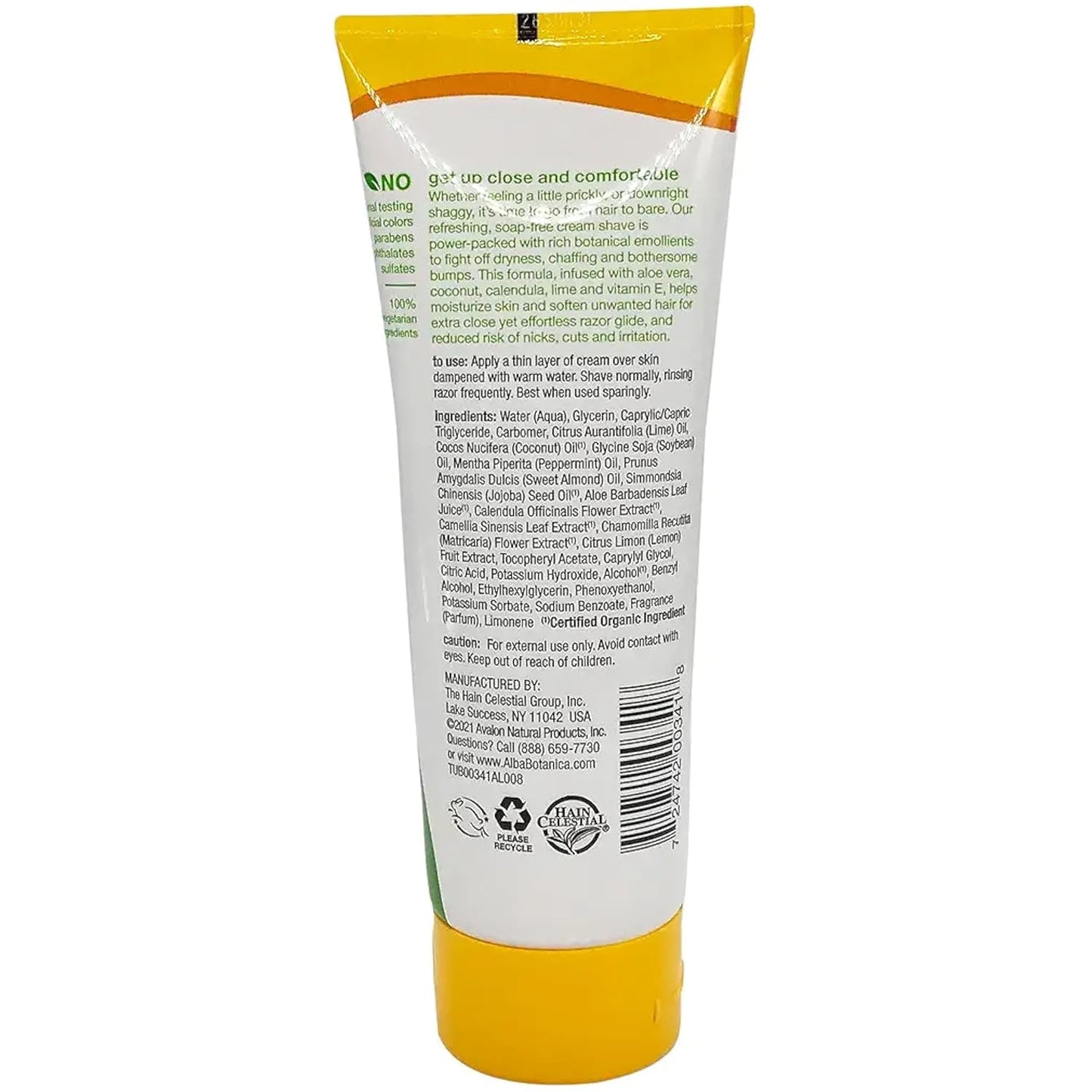 Alba Botanica Coconut Lime Cream Shave - Very Emollient, 8 oz (3-Pack)