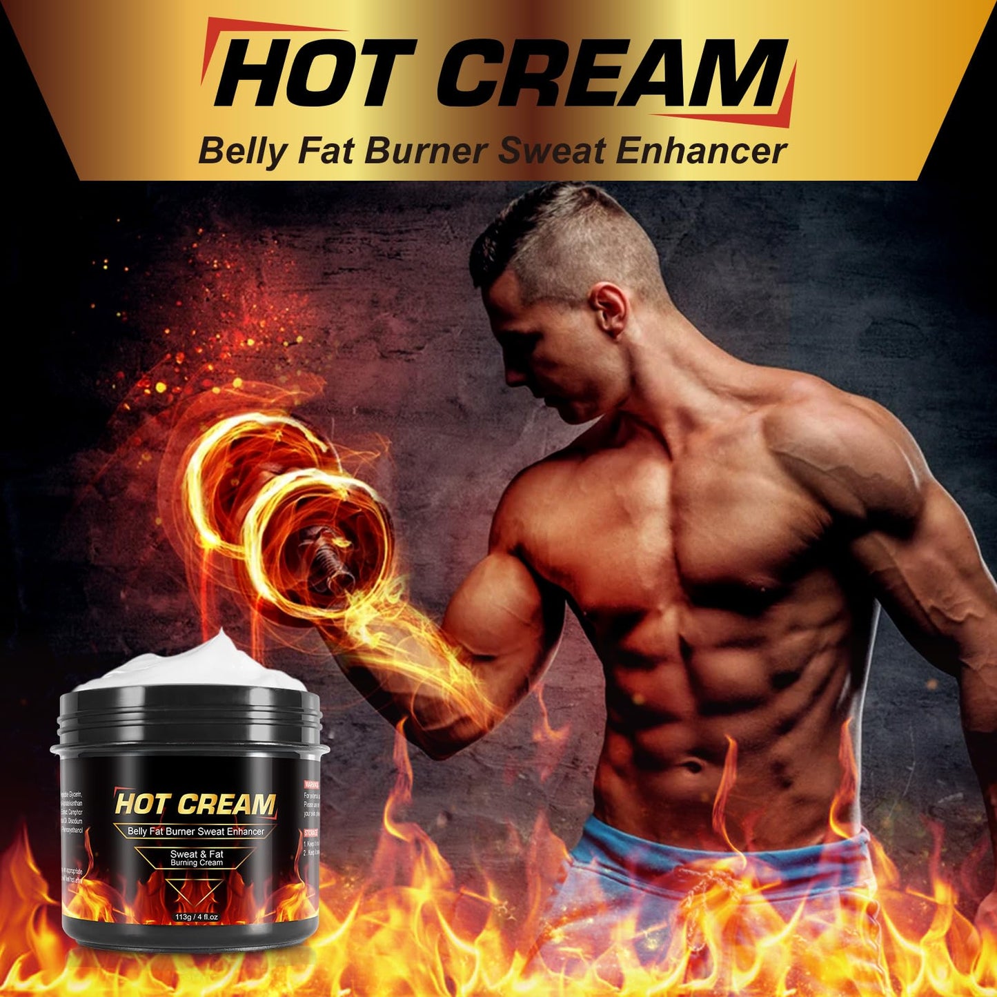 Sweat Cream for Body & Skin, 2 Pack Natural Sweat Cream Workout Enhancer for Targeted Areas, Enhanced Circulation, Support Muscle Warm-Up & Tightens and Firms Skin for Women and Men