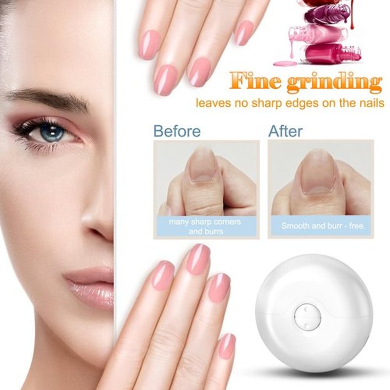 Electric Nail Clipper, Upgrades 2 in 1 Electric Polishing Automatic Nail Clippers Electric Nail File for Seniors Adults Kids, Baby Nail Trimmer Electric Toenail Automatic Nail Clippers (White)