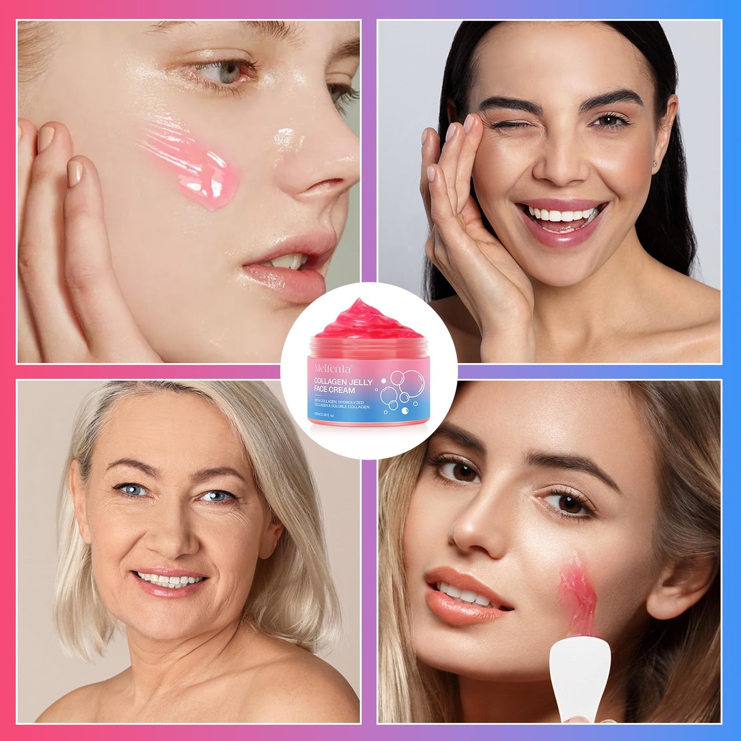Lxitian Collagen Jelly Cream, Day Night Cream With Freeze Hydrolyzed Collagen Face Cream, Anti-Wrinkle Face Cream, Korean Moisturiser, Elasticity, 24H Lifted, Korean Skincare,6.76 fl. oz