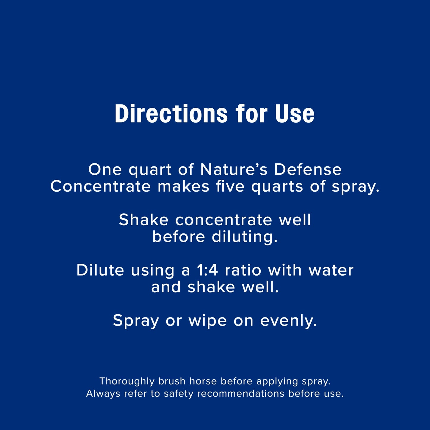 Farnam Nature’s Defense Concentrate, Water-Based Botanical Fly Repellent Spray for Horses, Ideal for Sensitive Skin, 32 oz