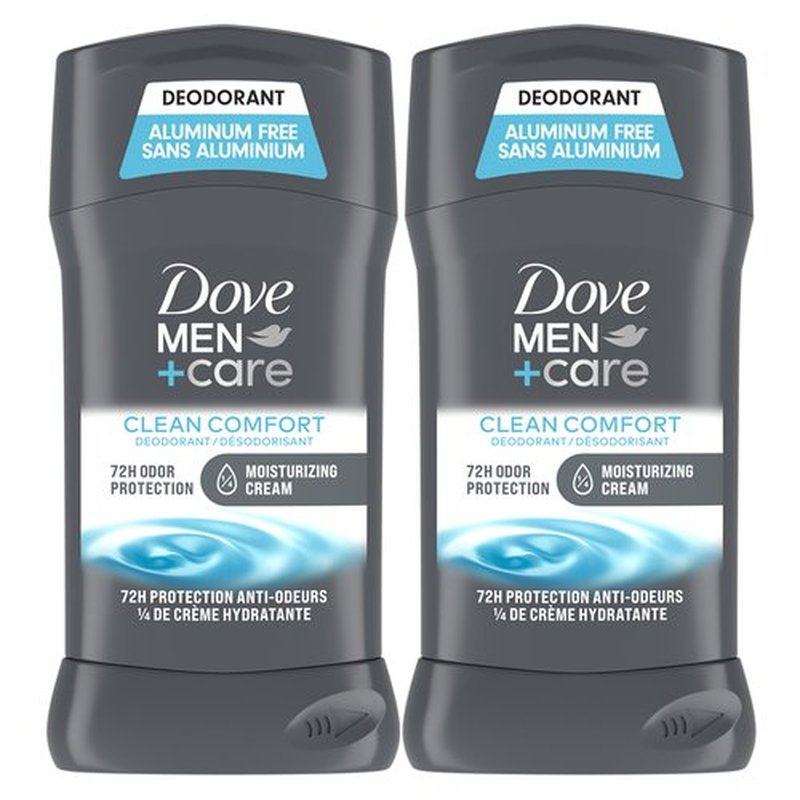 DOVE MEN + CARE Body and Face Bar More Moisturizing Than Bar Soap Deep Clean Effectively & Deodorant Stick Moisturizing Deodorant For 72-Hour Protection