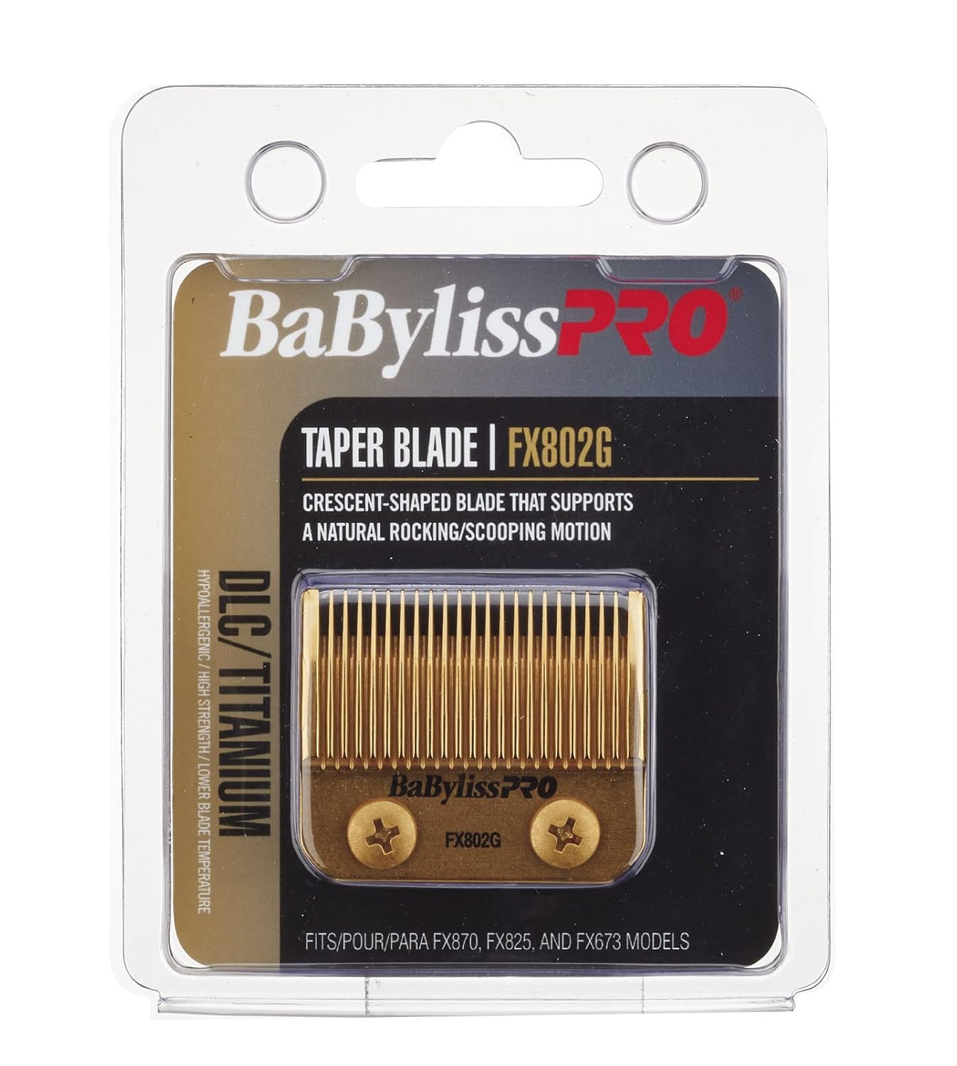 BaBylissPRO Replacement Taper Clipper Blades for FX870, FX825, FX673 Clippers and most 2-hole blade systems