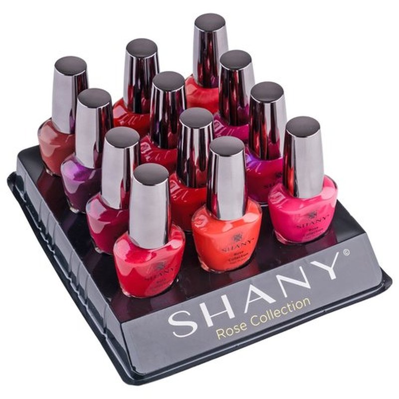 SHANY Nail Polish Set - Nail Lacquer Quick Dry, Full Size, Vibrant, Colorful, Trendy, Semi Glossy, Shimmery, Matte Nail Polish Set - 12 Colors - Rose Collection