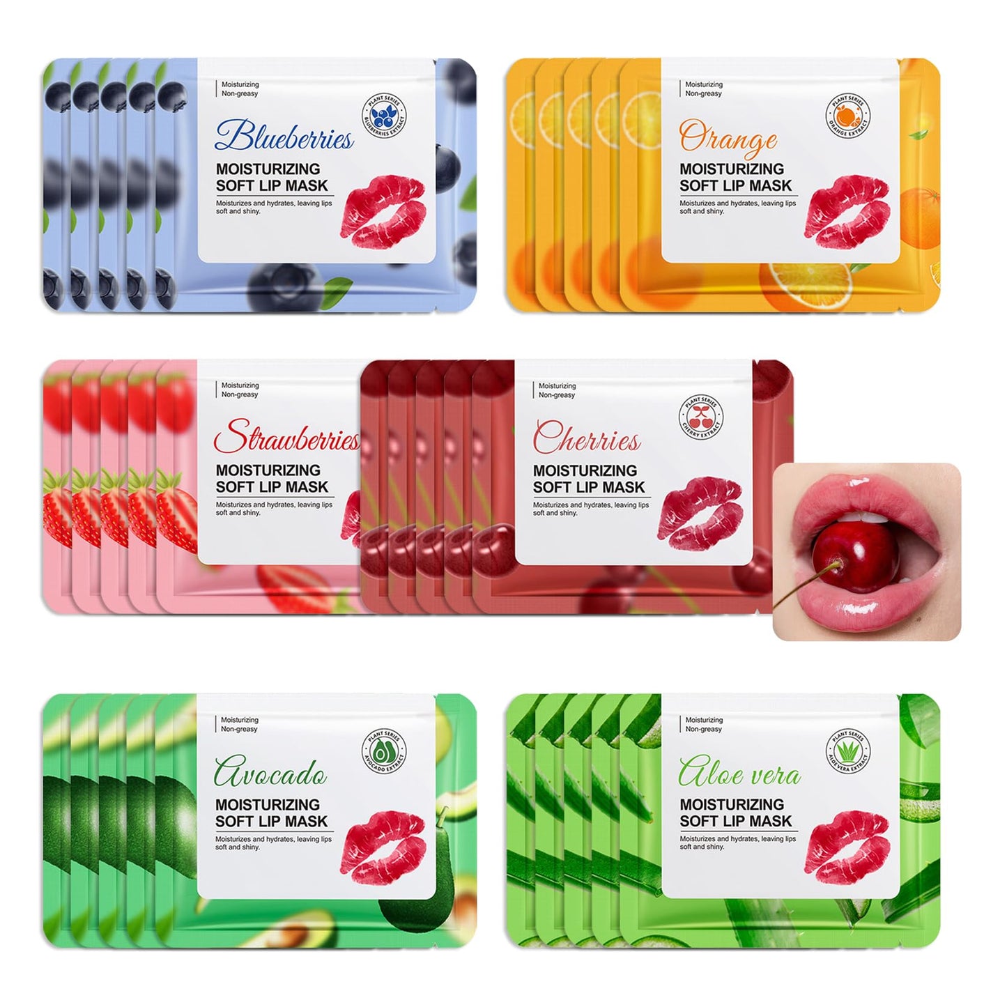30PCS Lip Masks,Moisturizing Sleeping Lip Mask Sheet,Overnight Lip Masks Bulk,Effectively Nourishing Lip Patches for Spa Daily,Hydrating Lip Care Set for Women and Men