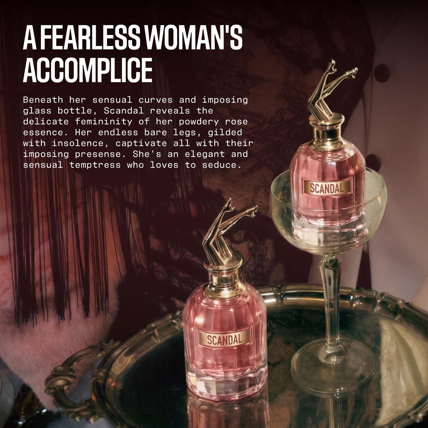 Jean Paul Gaultier Scandal Eau de Parfum for Women - Long Lasting Gourmand Chypre Women's Perfume with Gardenia, Honey and Patchouli - Designer Fragrance Spray, 1 oz