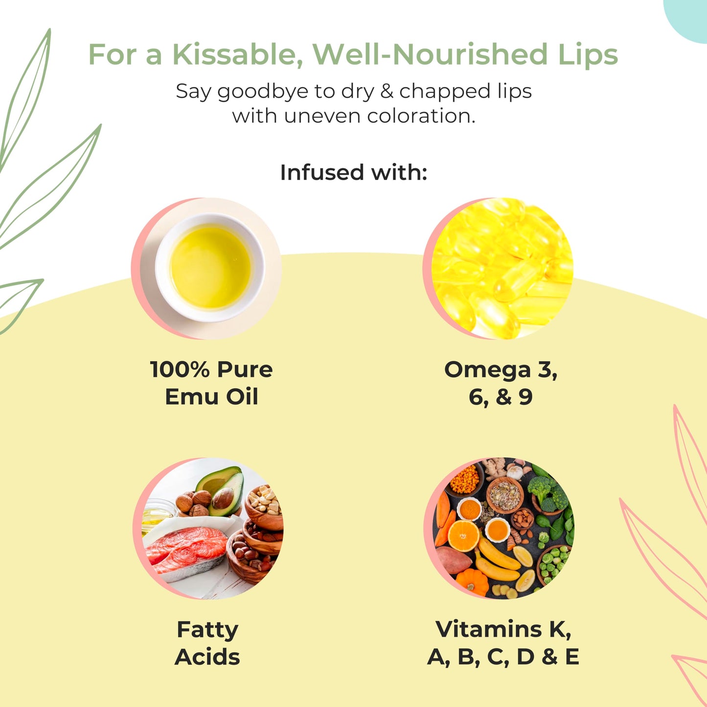 Emu Oil Moisturizing Lip Balm - Hydrating Lip Balm with Extreme SPF50+ Sun Protection - 4-Hour Water Resistant, Fortified with Vitamin E, Amino Acids & Omega 3, 6 & 9 - Y-Not Natural, 15g Stick