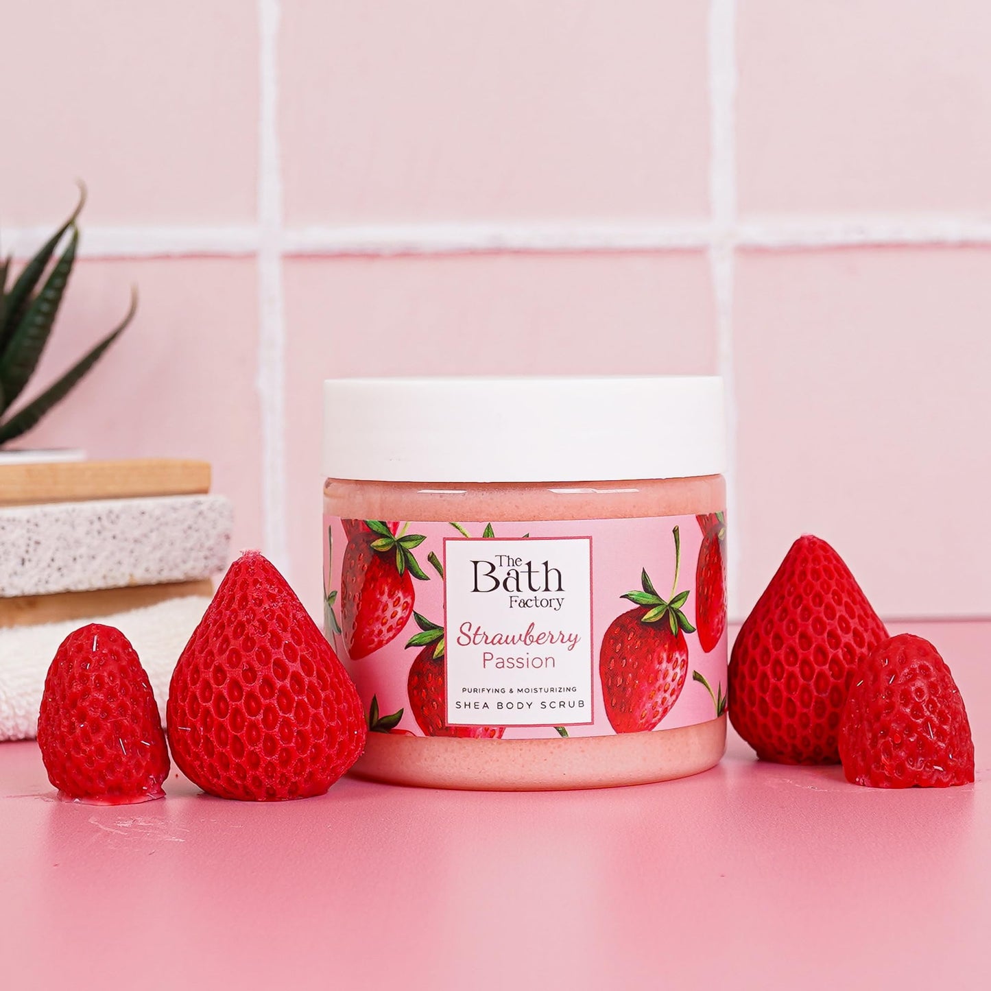 The Bath Factory Body Scrub Exfoliator, Vegan Body Scrub with Shea Butter, Jojoba, Baobab & Avocado Oils, Exfoliating Scrub and Shower Exfoliator Scrub for Smooth, Soft-Feeling Skin