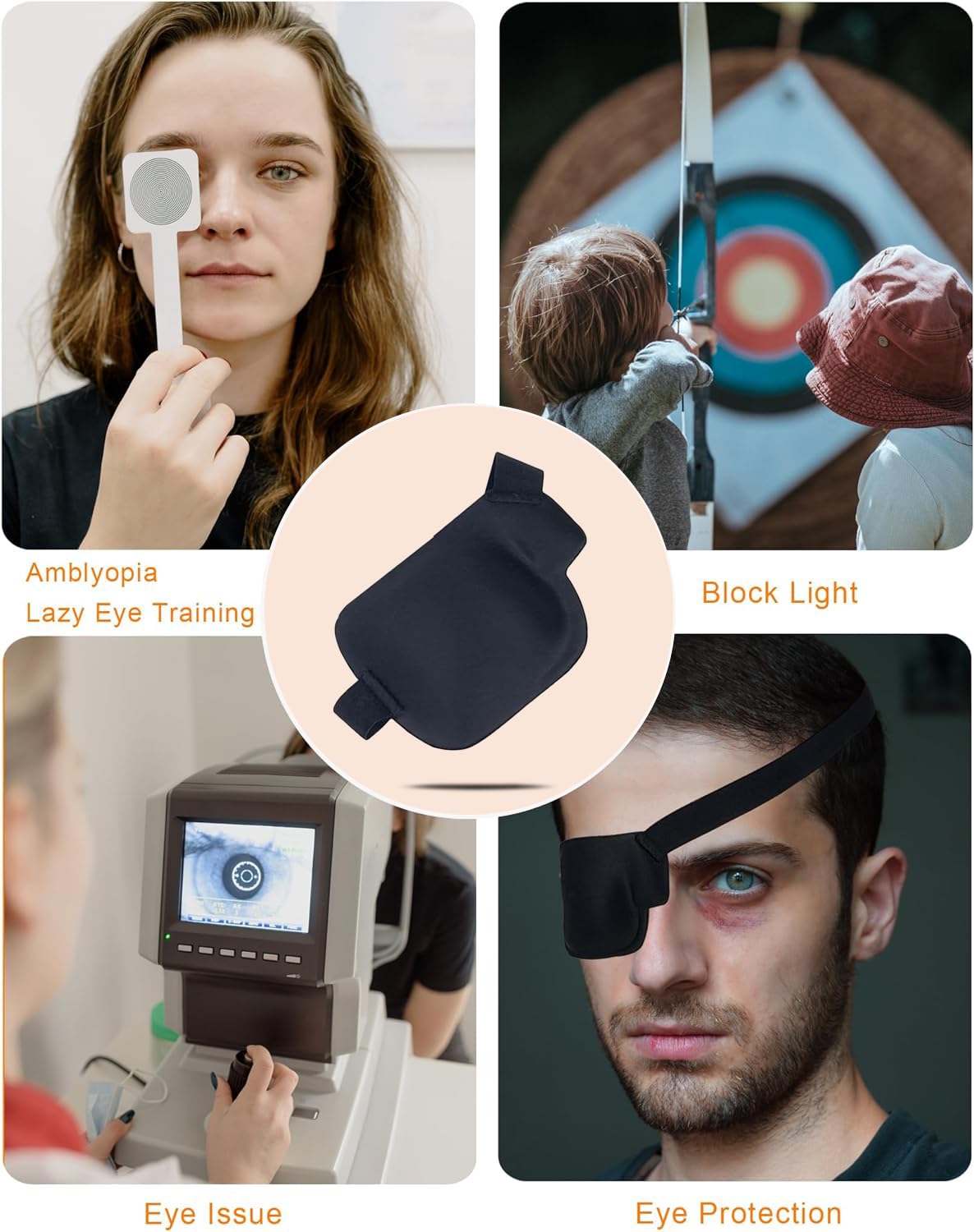 THSIREE 3D Eye Patch, Medical Eye Patches for Adults Kids, 3D Amblyopia Lazy Eye Patches for Right Eye