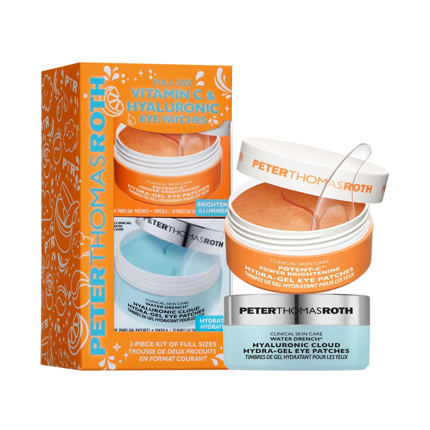 Peter Thomas Roth Women's Full-Size Vitamin C & Hyaluronic Eye Patches 2-Piece Kit