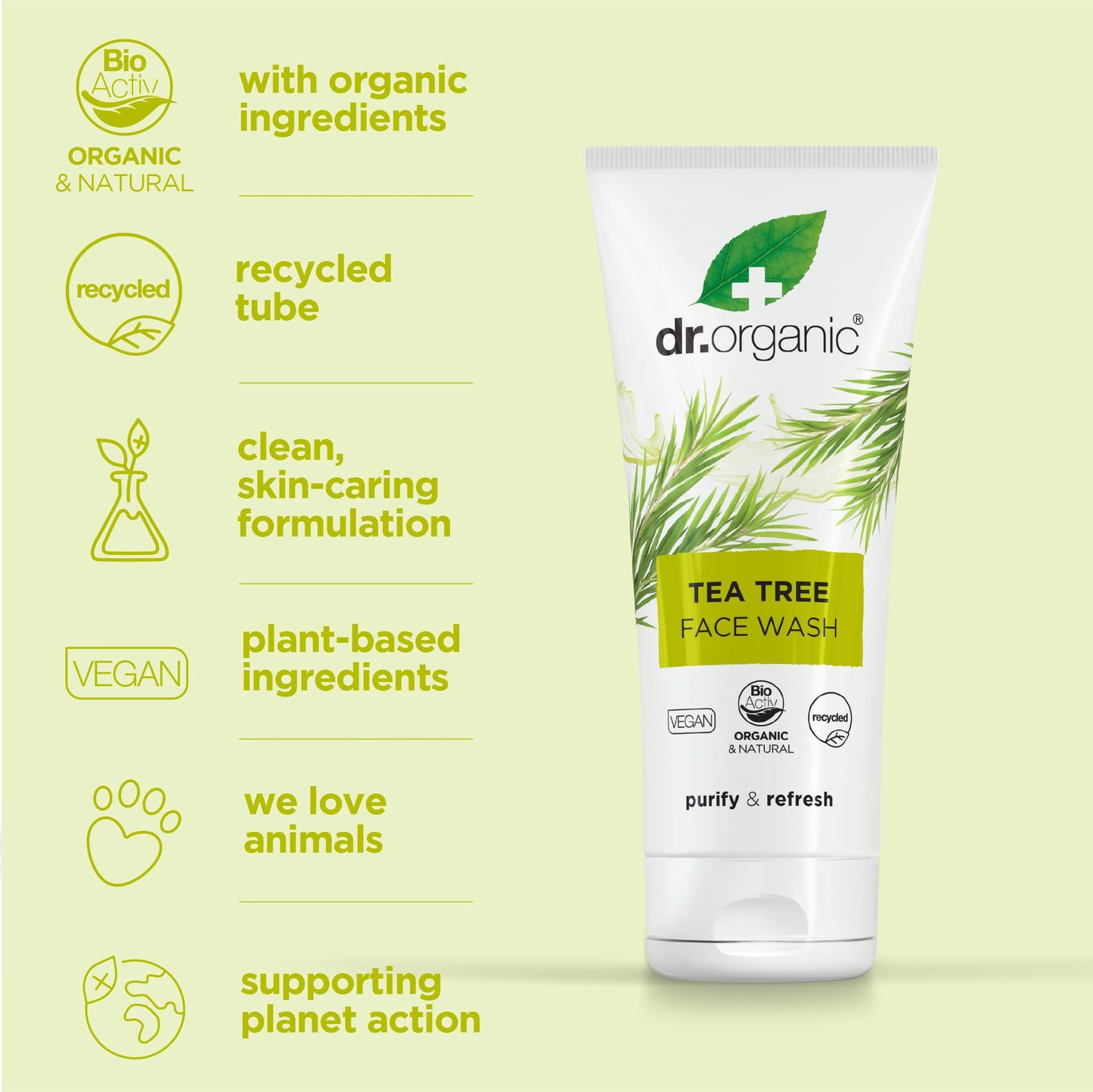 Organic Doctor Tea Tree Face Wash, 6.8 Fluid Ounce
