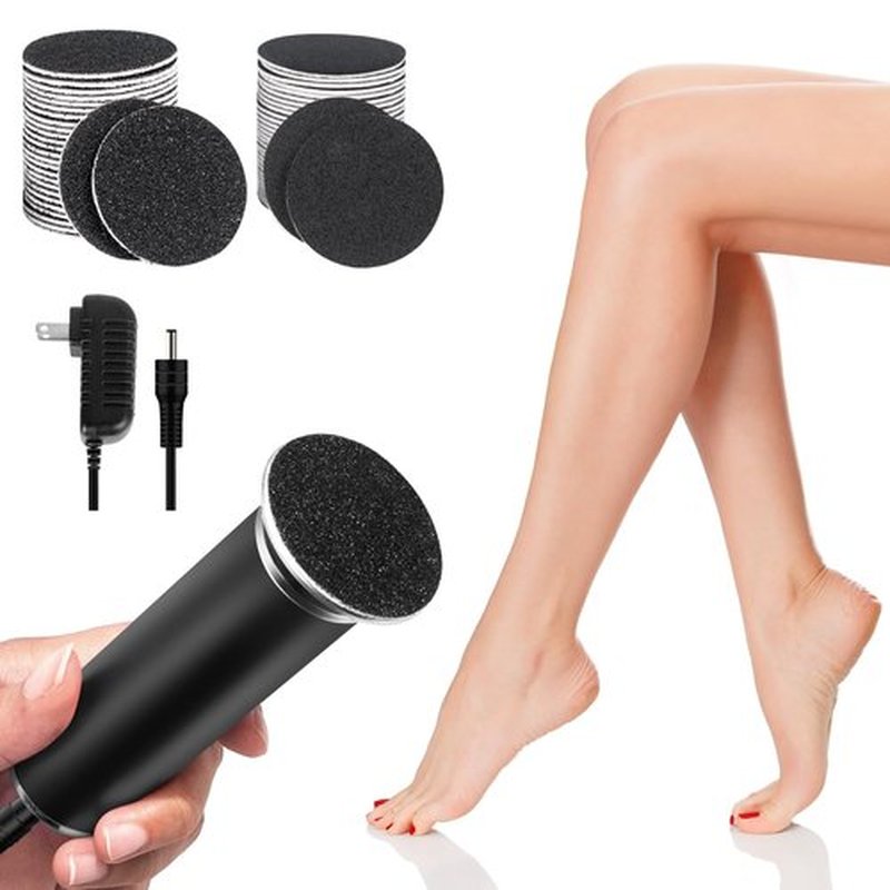 Ranrose Electric Callus Remover: Electric Foot File Callus Remover with 60 Sandpaper Pad Disks, Professional Electric Foot Filer for Foot Spa Pedicure, Adjustable Speed Controls(Black)