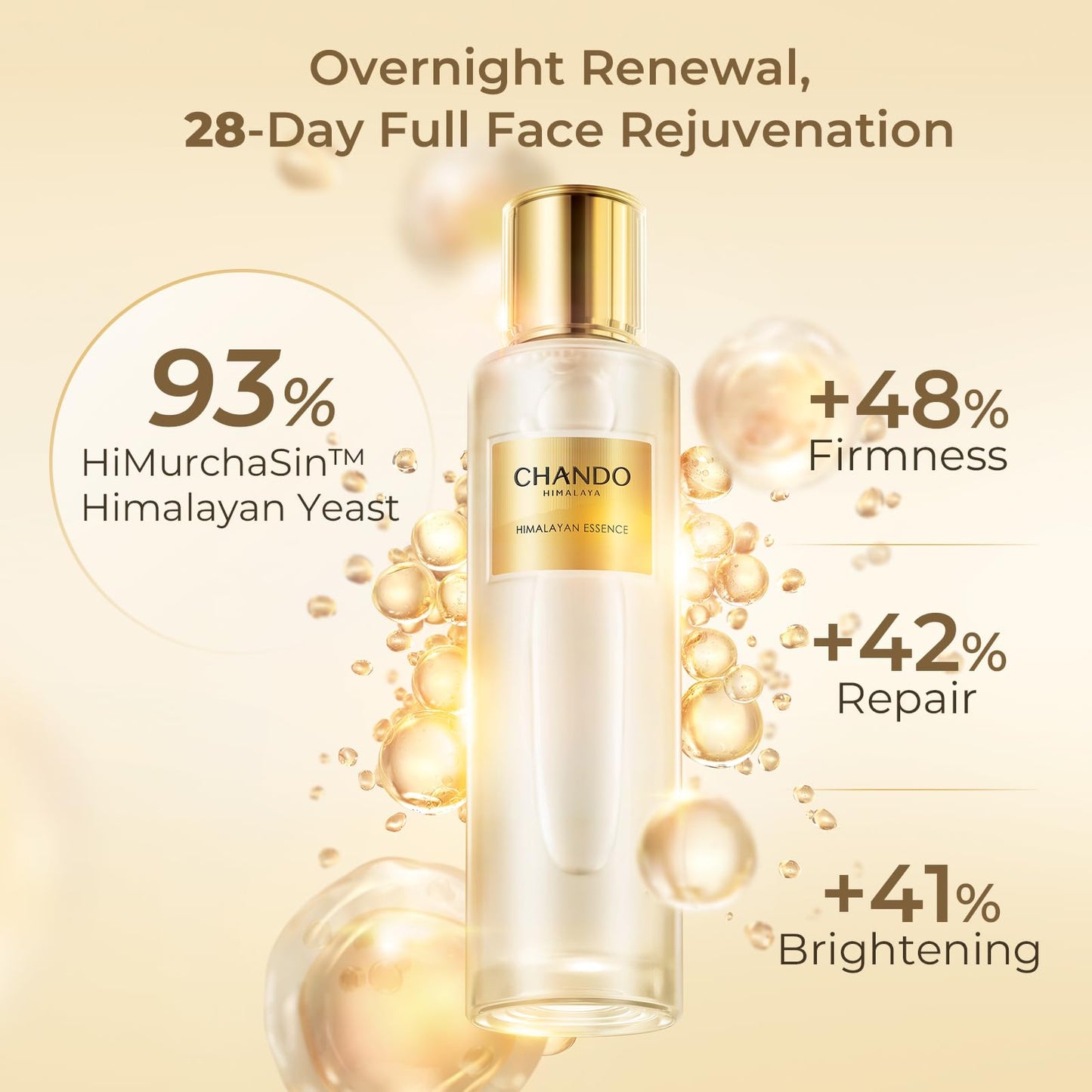 CHANDO Himalaya Probiotic Himalayan Essence (110ml/3.72oz) - Skin Collagen Boosting Hydrating Essence Toner, Renewal for Plump, Radiant & Glowy Skin