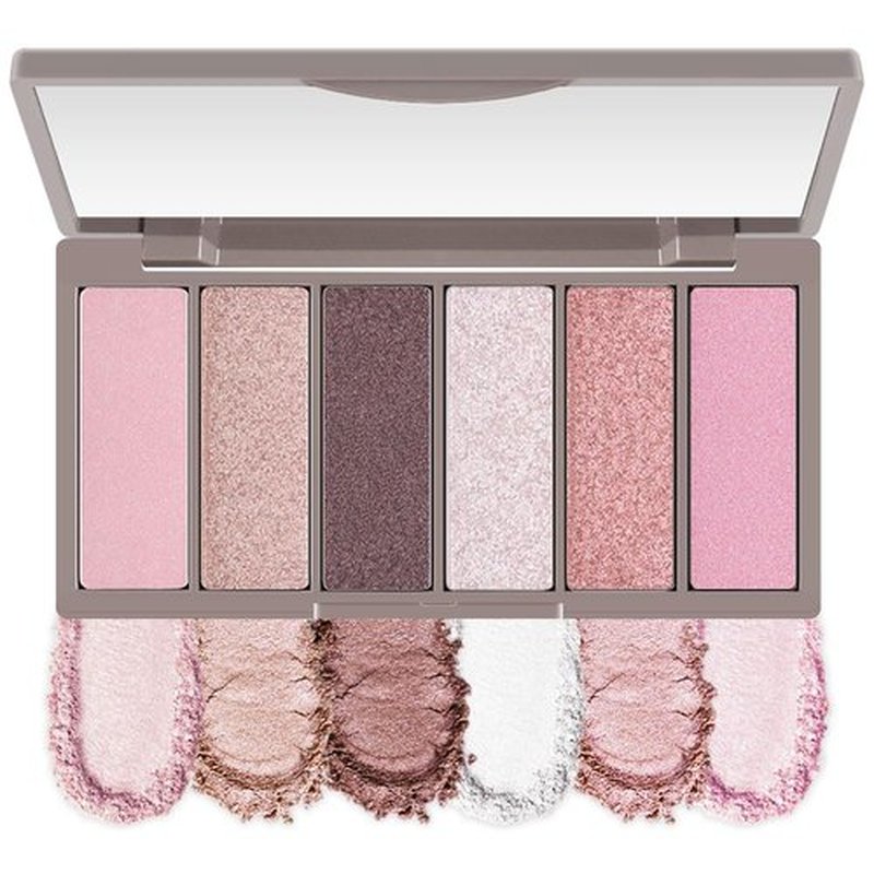 Kaely 6 Color Mini Pink Eyeshadow Palette Makeup, Highly Pigmented Eye Shadow Palette Waterproof, Natural Glitter Shimmer Eye Shadow Palette, paleta de sombras de ojos, Vegan & Cruelty-free, 08
