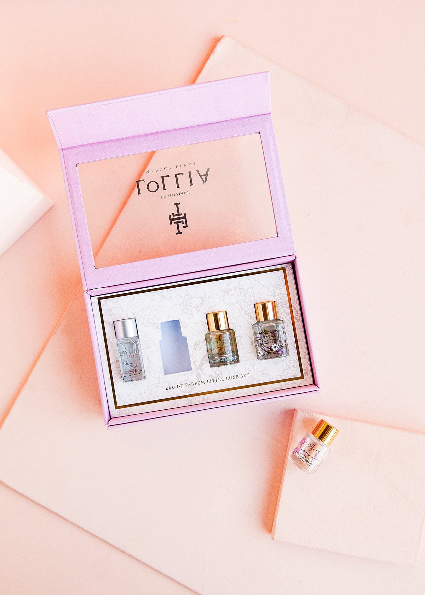 LOLLIA Little Luxe Set, Travel Size Perfume for Women, 4 Mini Scents