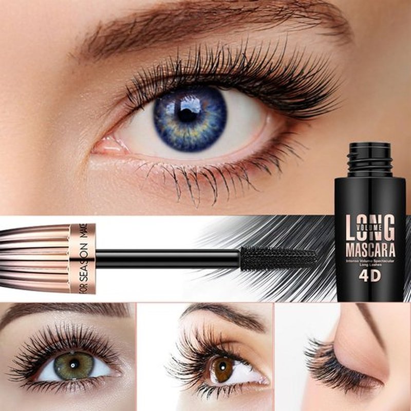 Mascara Volume and Length, 2 Pack Waterproof Mascara Black, 4D Silk Fiber Mascara Black, Long-Lasting Lengthening Voluminous Mascara, Feathery Soft Full Amazing Lashes Mascara