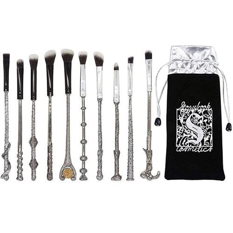 Gift Choice Wand Makeup Brushes Set 10 Pack Metal Extra Durable Soft Brushes Foundation Blending Blush Concealer Eyebrow Face Powder