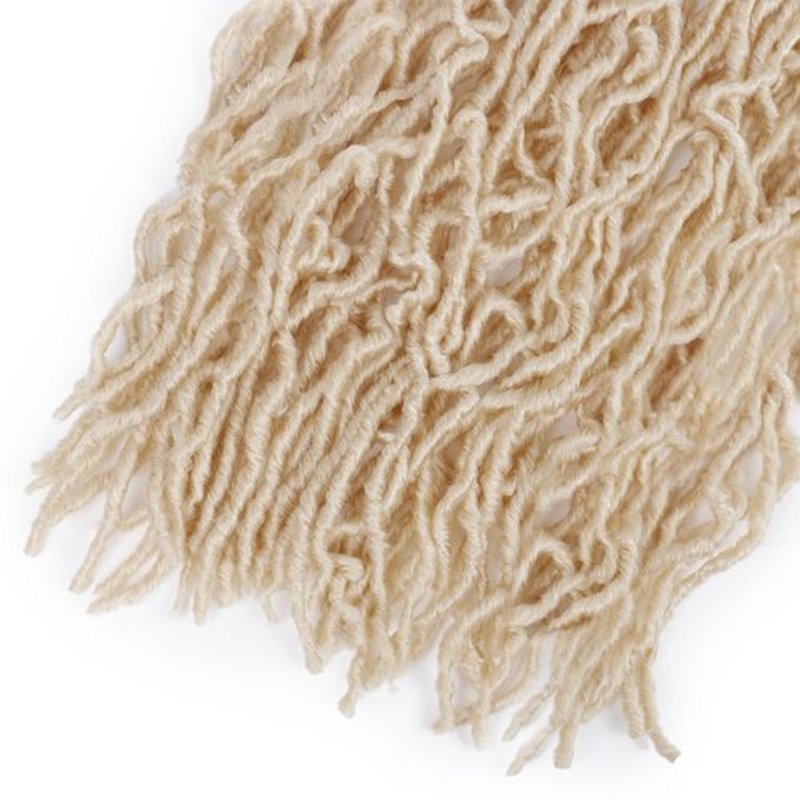 Blonde Faux Locs Crochet Hair 26 Inch Soft Locs Hair 7 Packs Goddess Locs Hair Extensions