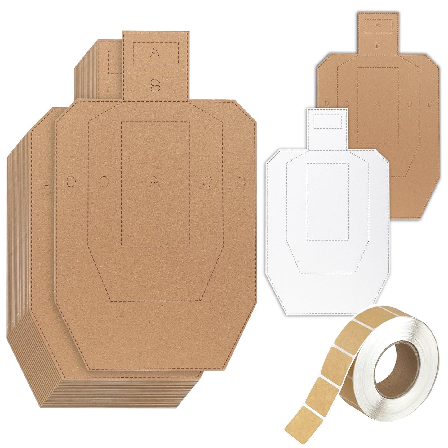 Shooting Targets, Cardboard and 1000PCS Target Pasters, 30 * 18 inch Tactical Range Shooting Targets for the Range, Cardboard for Practice (30x18, 20 pcs)