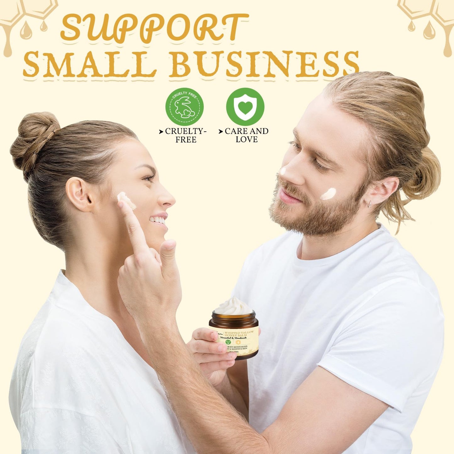 Beef Tallow for Skin, Tallow And Honey Balm, Unscented Tallow Face Moisturizer, Beef Tallow for Face, Organic Grass Fed Beef Tallow Balm, Whipped Beef Tallow Lotion Face Cream