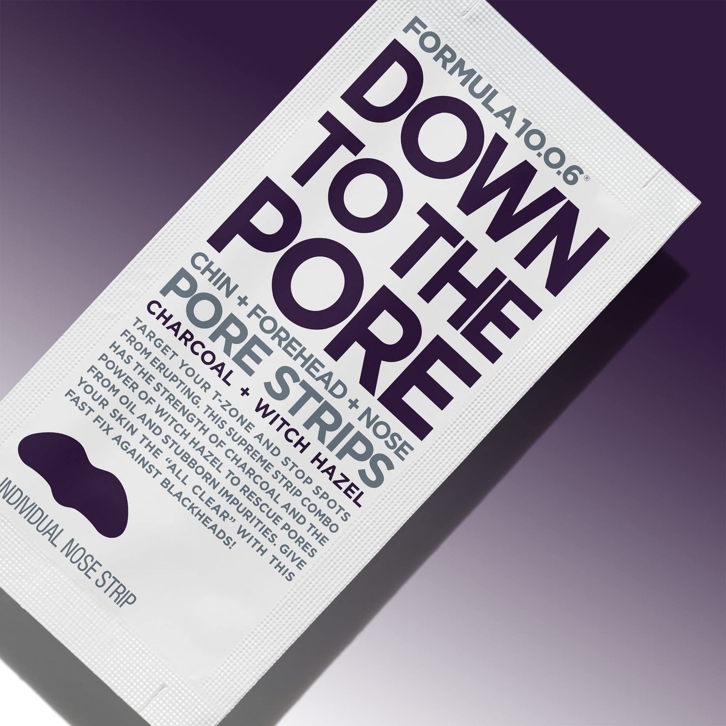 FORMULA 10.0.6 - Down to the Pore Strips - Pore Cleansing Strips, Removes Blackheads & Clears Clogged Pores with Charcoal and Witch Hazel, 6 Count