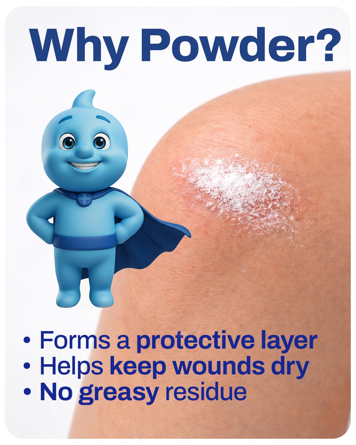 POLVOS DE SULPHA MENPER Antibiotic Powder with Bacitracin, First Aid Pain Relief, Healing Wound Seal Powder, Essential Wound Care Medicine for Travel, Effective Healing and Protection, 7.5g, 2-Pack